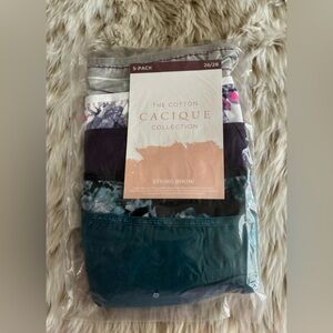 Cacique Assorted Bikini Pack with Teal and Floral Designs